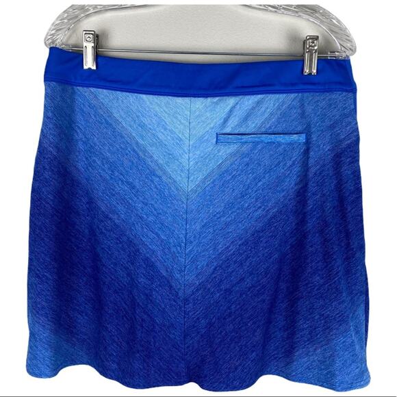 Adidas Blue Active Skort Skirt Short Size M Tennis, Golf Elastic Waist Pockets - Picture 2 of 7